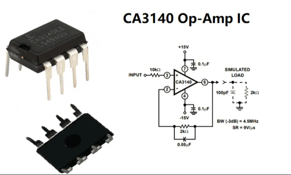 CA3140 Op-Amp IC Datasheet, Pinout, Equivalent, Circuit and Uses